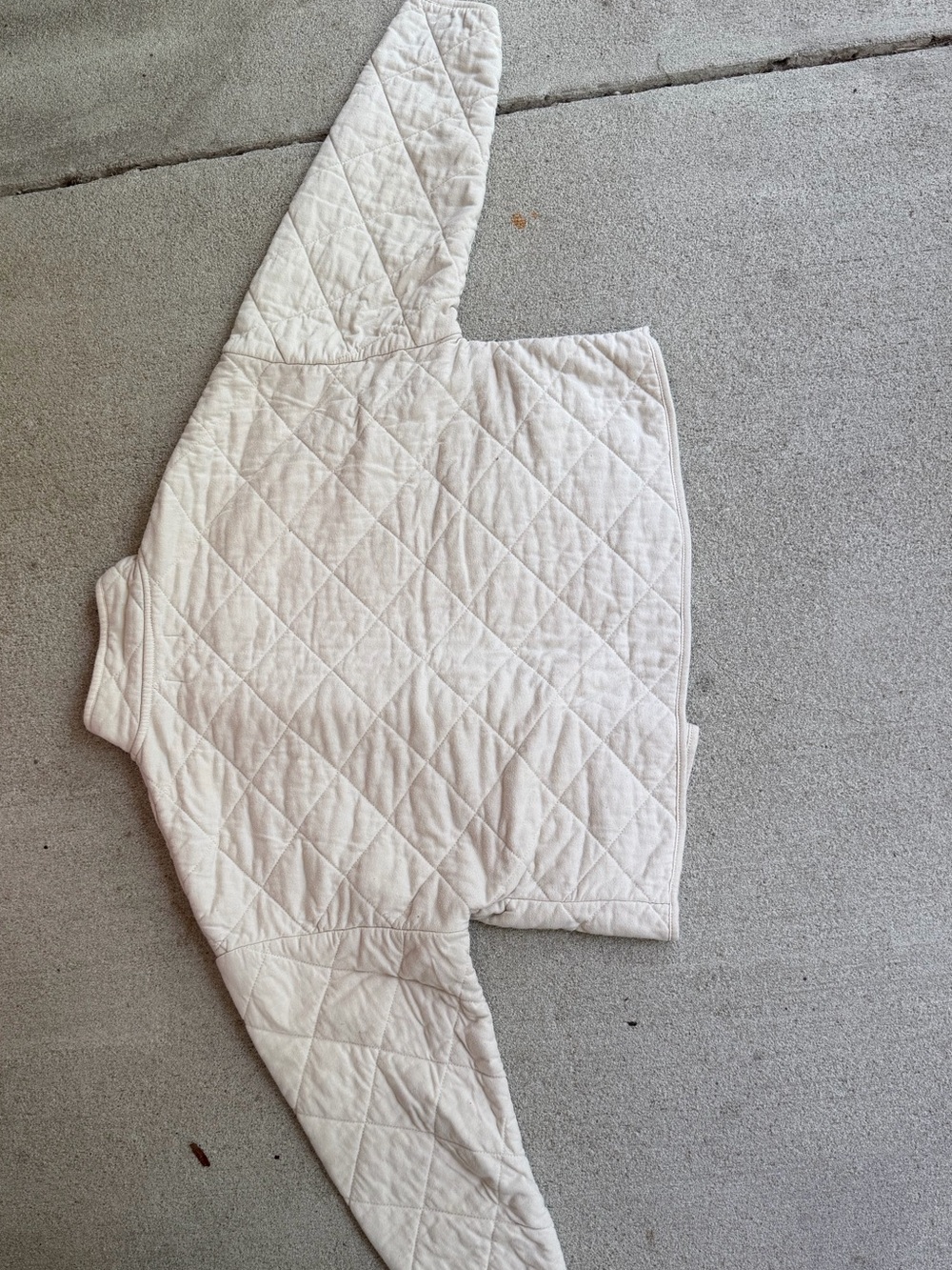 Z Supply Quilted Cream Snap-Front Puffer Jacket - Picture 3 of 7